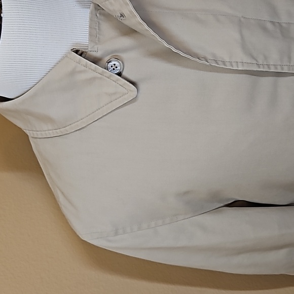 Vintage London Fog Trench Coat 42 short men's tan beige jacket - Picture 3 of 12